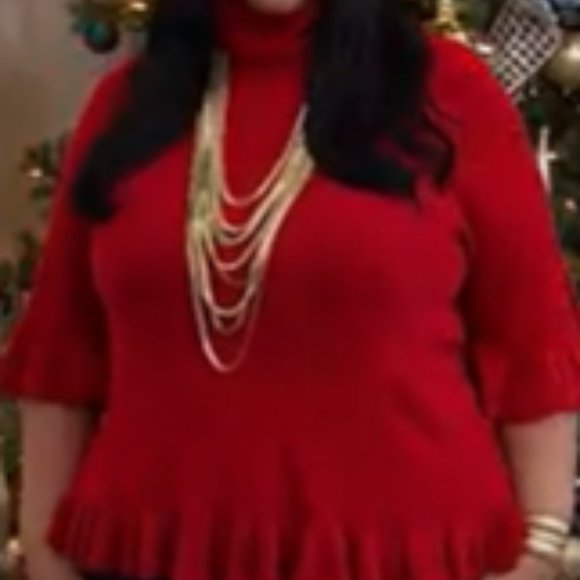 DG2 Diane Gilman Lux Touch Ruffled Raglan Slv Sweater Gray 3X - Picture 4 of 8